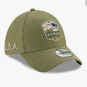 New Era Men's Salute to Service 19 Patriots Authentic 39THIRTY Flex Hat Cap